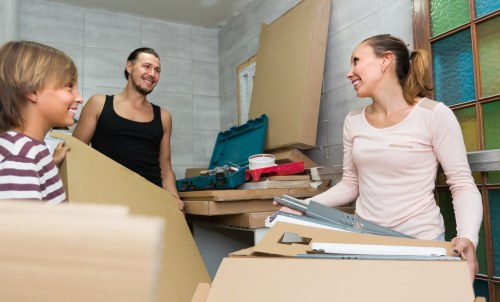 Packing and loading furniture into a removal van in Greenwich