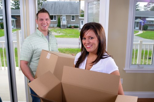 Professional packing materials and organised moving boxes for a Greenwich home