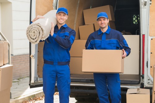Removal team planning a home move in Greenwich near local residential streets