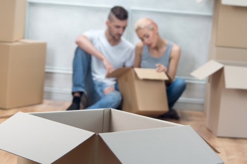 Careful furniture loading during a Greenwich house removal