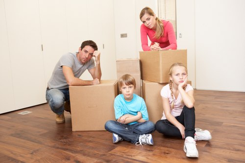Careful loading of household items by a local moving team